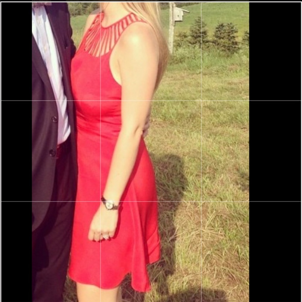 Parker silk red dress